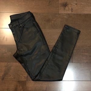Wax-Coated Skinny Jeans